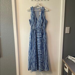 NWT Entro Blue Stripe Razorback Maxi Sundress